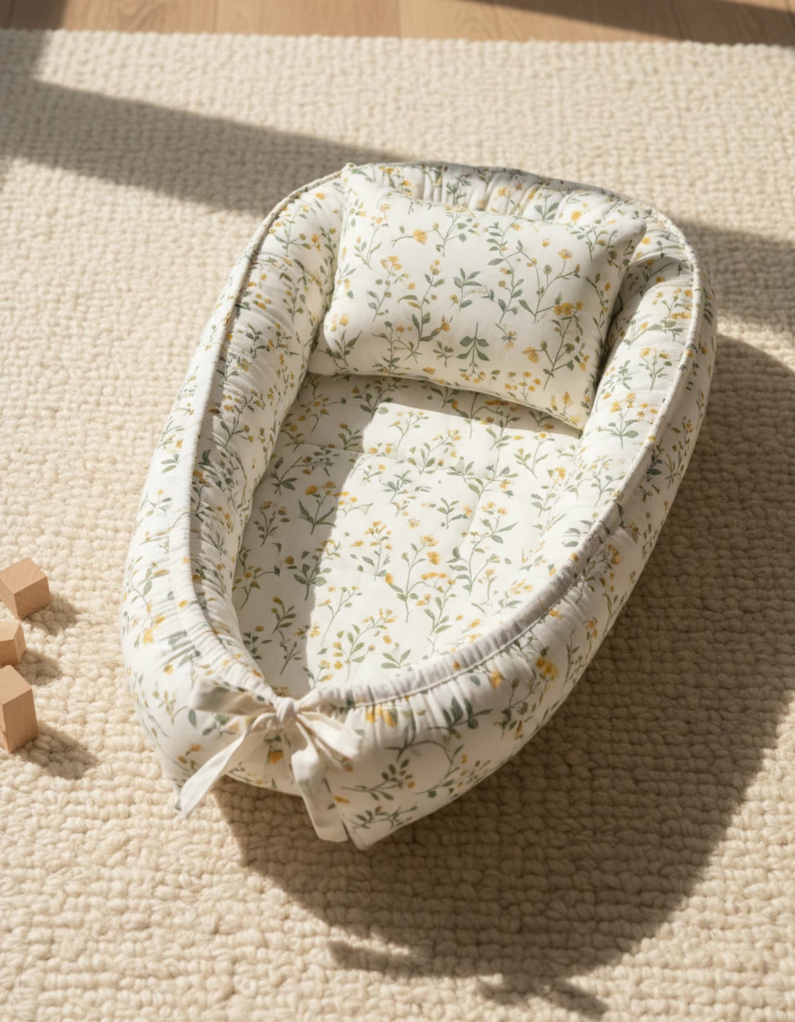 Yatak Ve Ortopedik Yastik Mint Ve Gri Cizgili BabyNest görsel 6