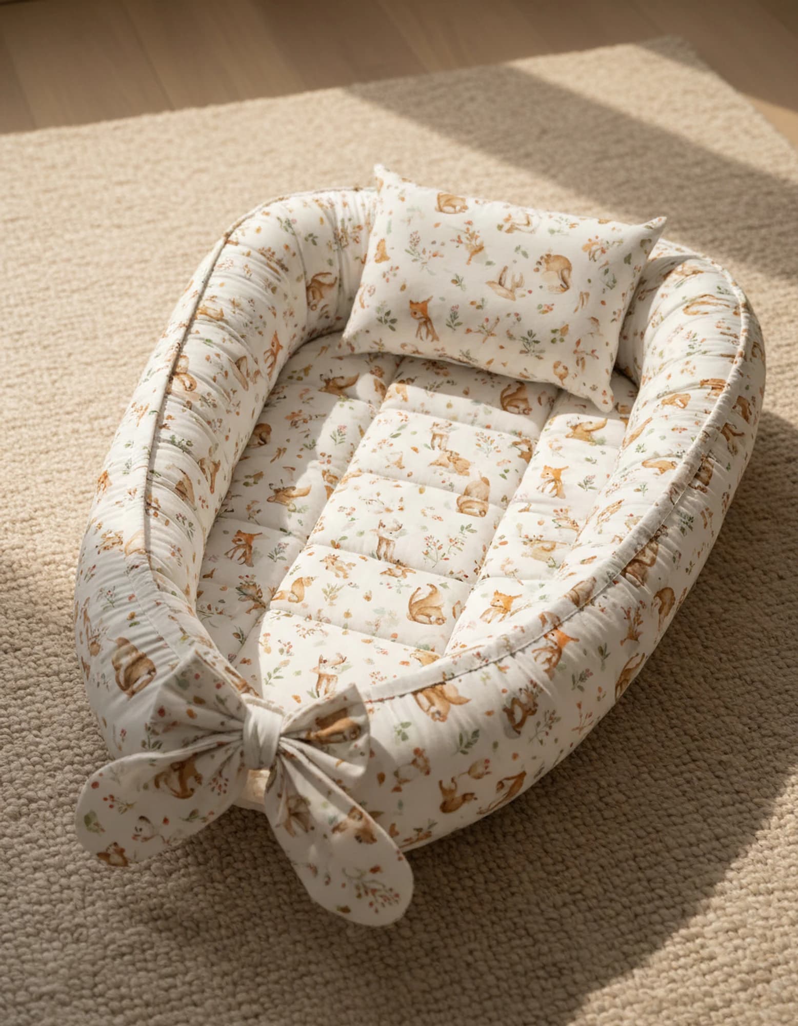 Yatak Ve Ortopedik Yastik Mint Ve Gri Cizgili BabyNest görsel 9