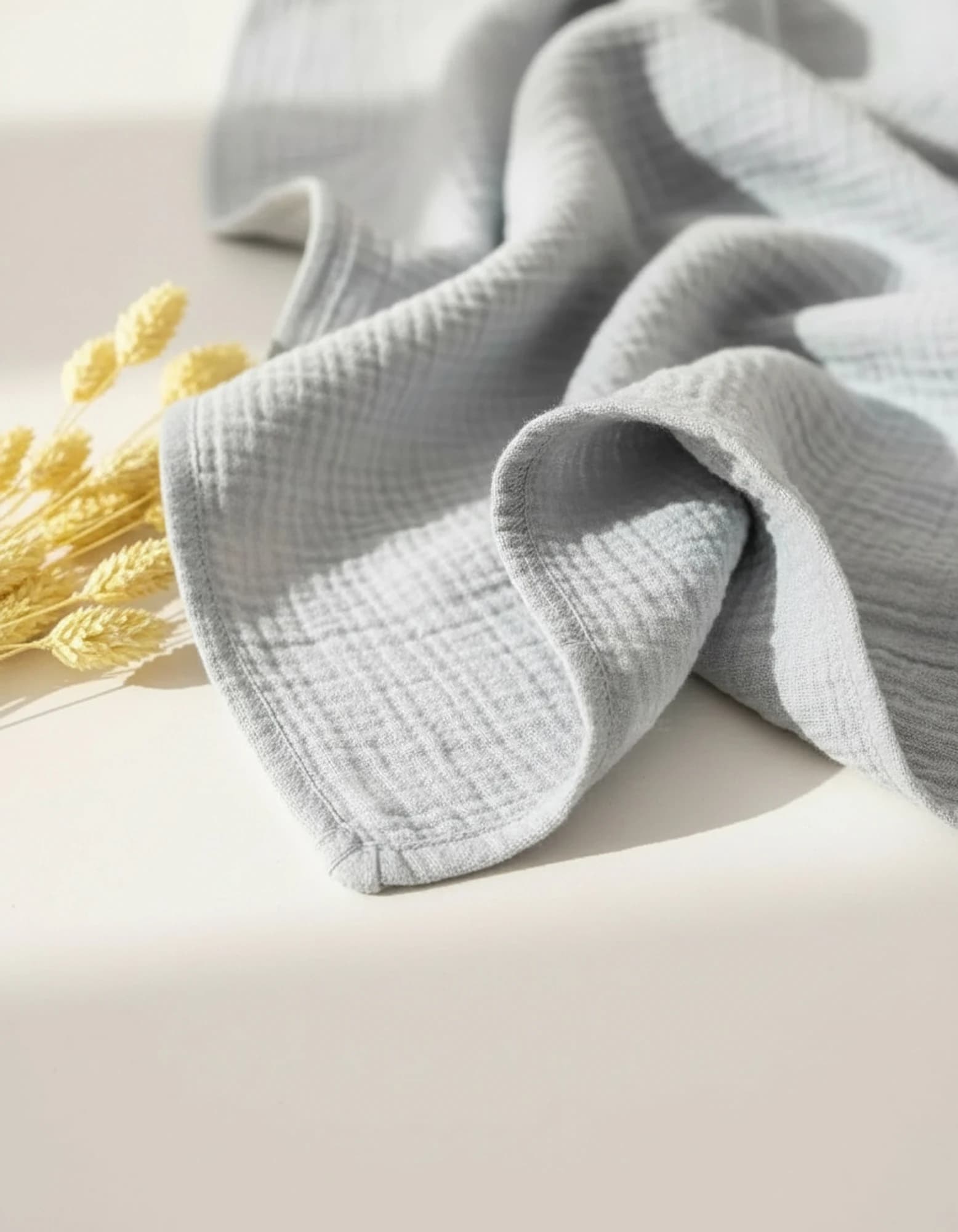 Muslin Ortu Gri BabyNest görsel 4