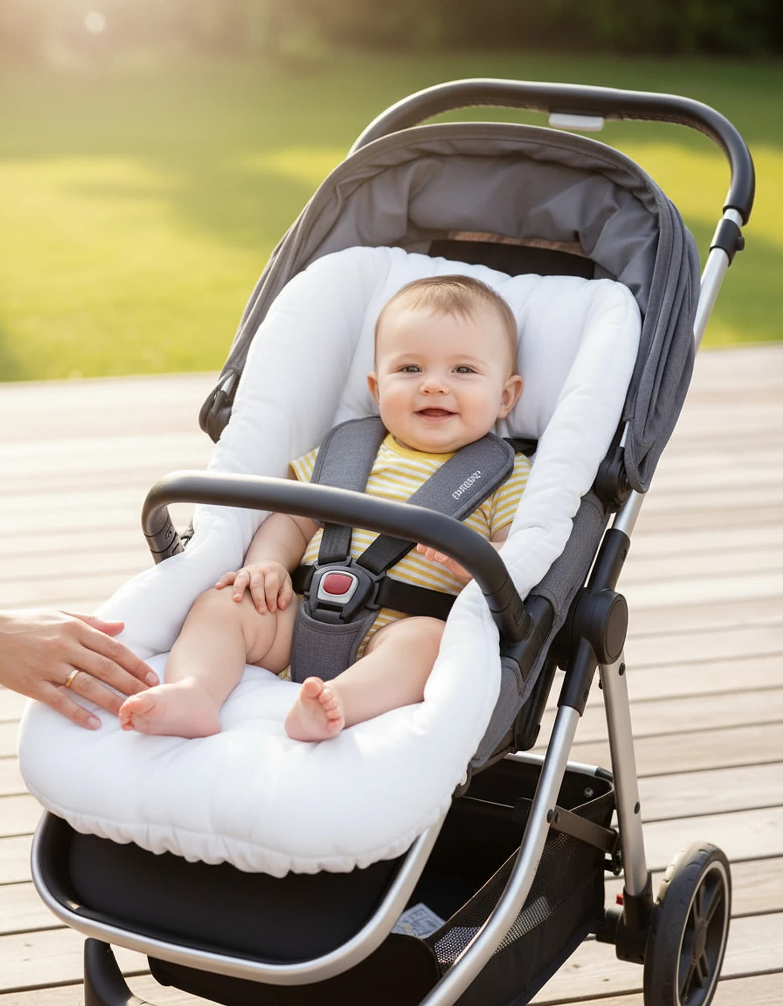 Puset Minderi Ve Puset Carsafi %100 Pamuk Beyaz Muslin BabyNest görsel 9