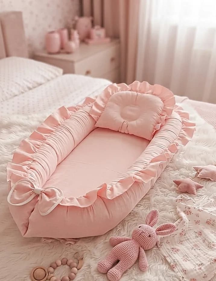 Pembe Fırfırlı Babynest