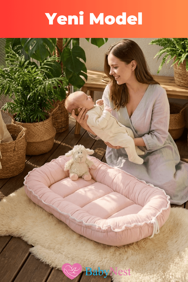 Bebek Pembesi Premium Yenidoğan Bebek Destek Minderi – Ergonomik, Anti-Alerjik, Ultra Yumuşak Bebek Uyku ve Dinlenme Yatağı