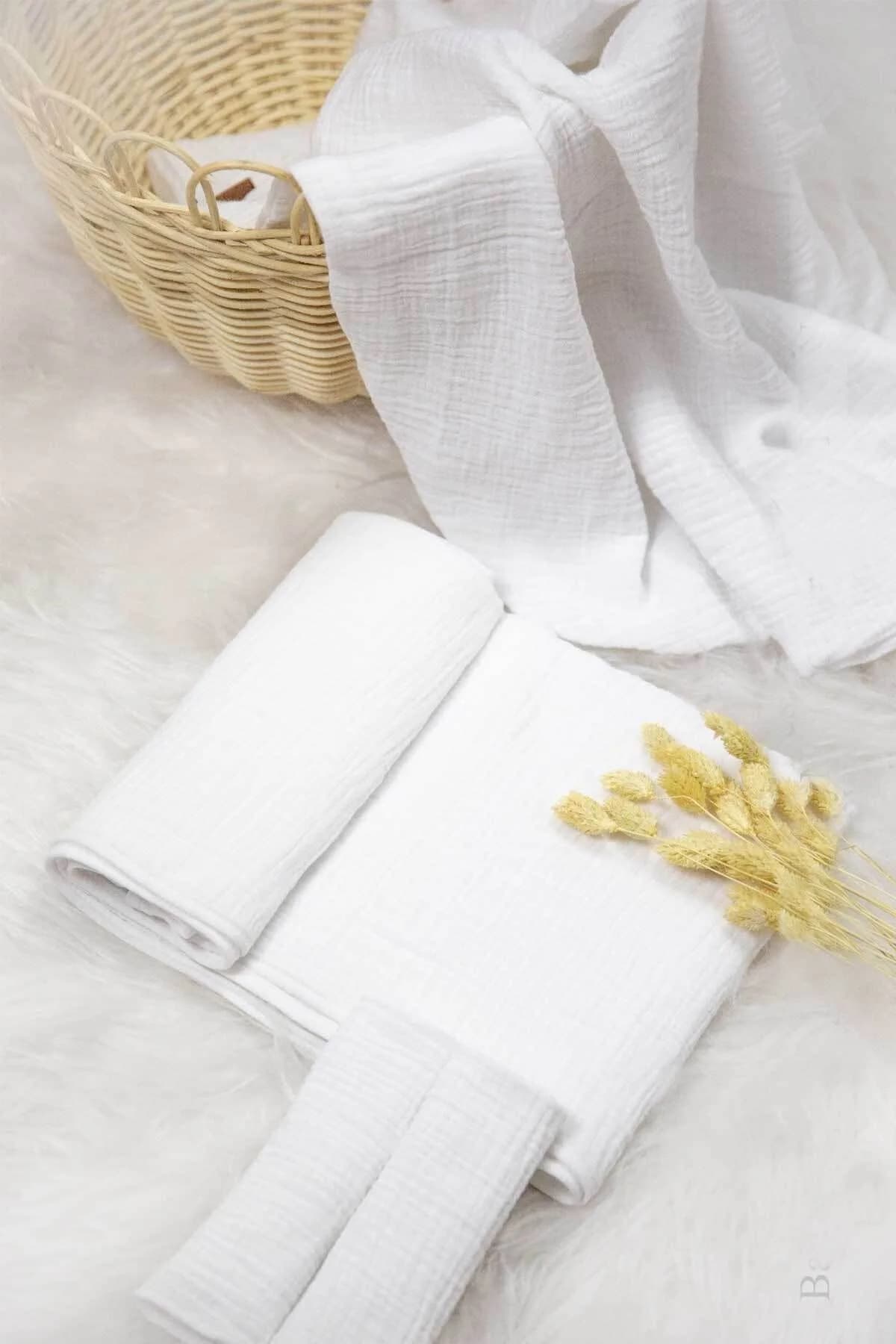 Muslin Ortu Beyaz BabyNest